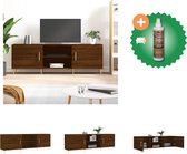 vidaXL Tv-meubel 150x30x50 cm bewerkt hout bruineikenkleurig - Kast - Inclusief Houtreiniger en verfrisser
