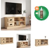 vidaXL Tv-meubel 102x35-5x47-5 cm bewerkt hout sonoma eikenkleurig - Kast - Inclusief Houtreiniger en verfrisser
