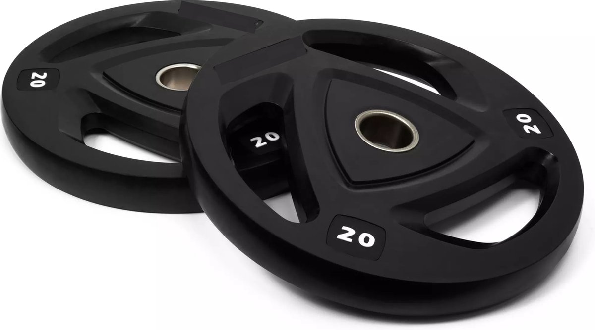 Yes4All Olympia Hantelscheiben - Gusseisen Gewichte Mit Tri-Grip Für Krafttraining