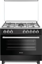 Wiggo WO-E905R(BX) Série 5 - Cuisinière à gaz - Black Inox