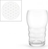 Vitaalwater drinkglas 'Galileo' met Flower of Life, Nature's Design, 500 ml