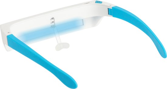 LIROMA® - Lichttherapiebril - Wit en Blauw - Gratis opbergcase - Daglichtlamp - Daglichtbril - USB-C - Lichttherapielamp - Winterdepressie - Liroma