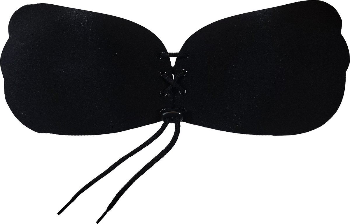 Teep Plak BH Push Up – Zelfklevende BH – Plak BH Vetersluiting – Herbruikbaar – Zwart – Cup B