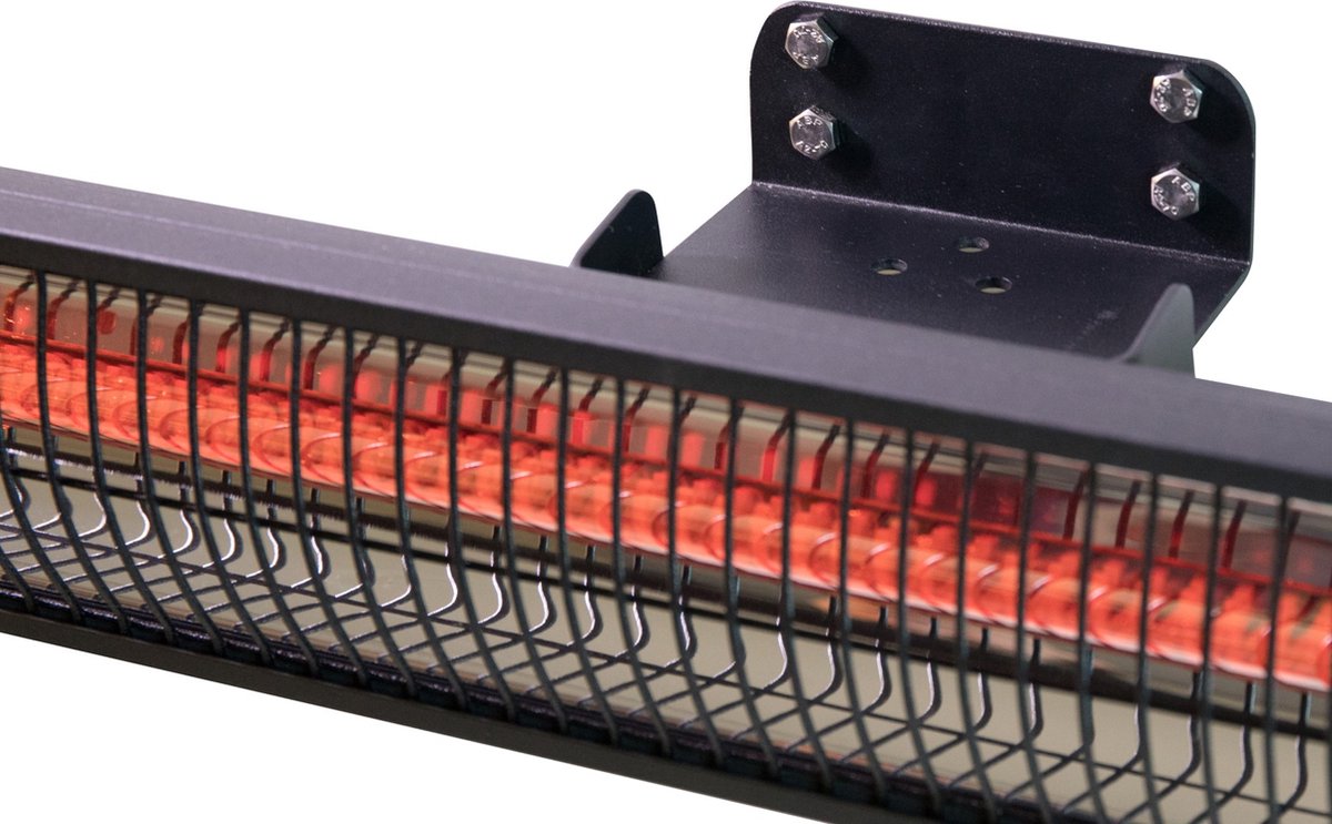Sunred - Terrasverwarmer - Dark lijn - Zwart - Wand model - Carbon rosé goud technologie - 2500 W - ECO - 3 standen - Afstand bestuurbaar - Elektrische heater – foto 2