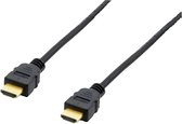 Equip 119371 HDMI-kabel HDMI Aansluitkabel HDMI-A-stekker 5.00 m Zwart Vergulde steekcontacten