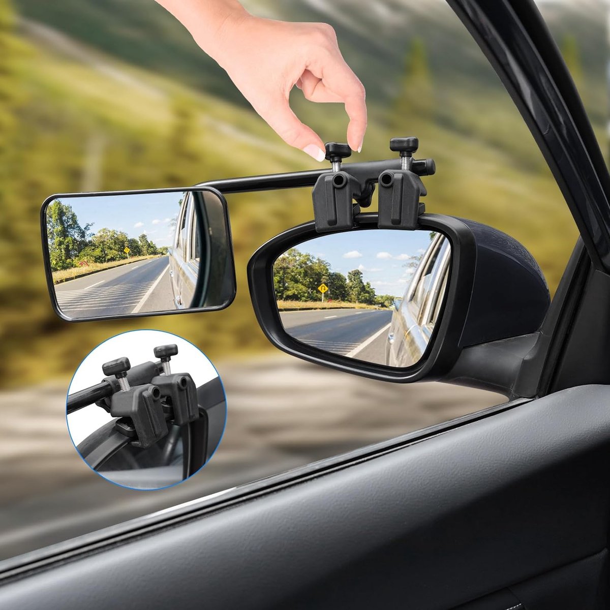 2 Rétroviseurs Universels LYtech Pour Caravane Et Camping-car - Rotation 360° Et Fixation Stable