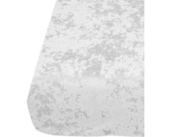Velvet Couture - Crushed Velvet Hoeslaken - 180x200 - 30CM Hoekhoogte - Wit