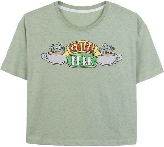 T-Shirt Femme à Manches Courtes Friends Vert Clair M bol