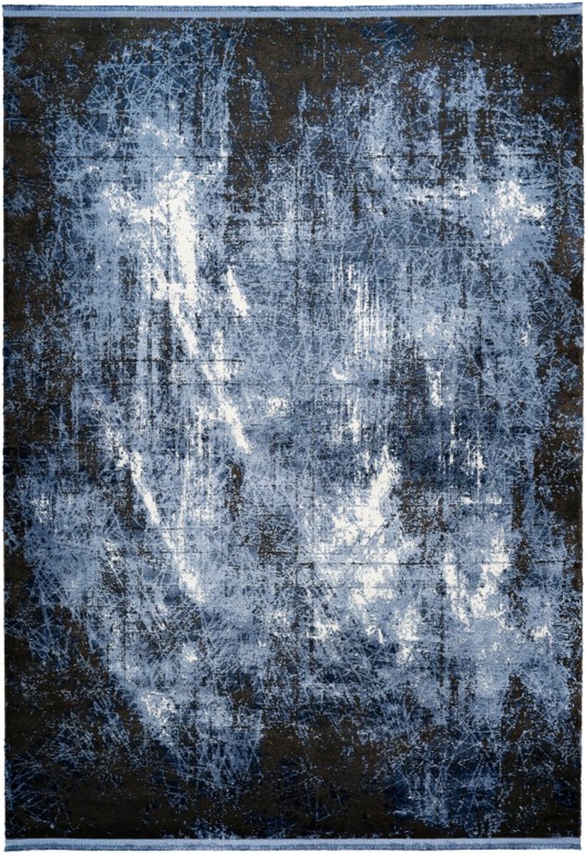 Laagpolig Vloerkleed | Tapijt | Elysee | Verweerd | Blauw | 240x330 cm
