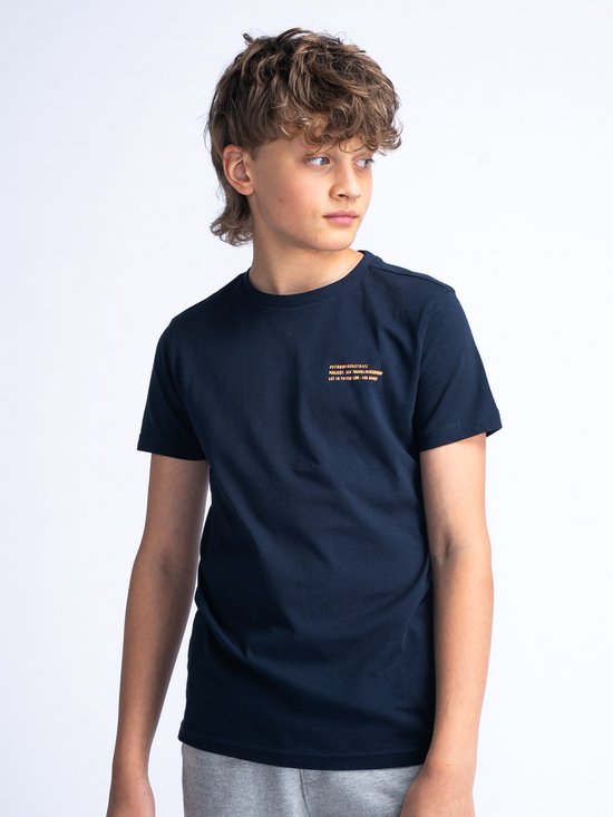 Petrol Industries - Jongens Backprint T-shirt Coraluxe - Blauw - Maat 164