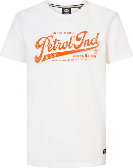 Petrol Industries - Jongens Artwork T-shirt Coastcruiser - Wit - Maat 104