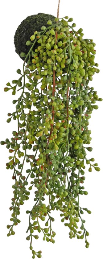 Kunst hangplant vetplant op bol 40 cm