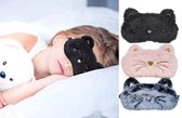 3 Pièces - Masques de sommeil Enfant - Chat Zwart, Rose et Grijs