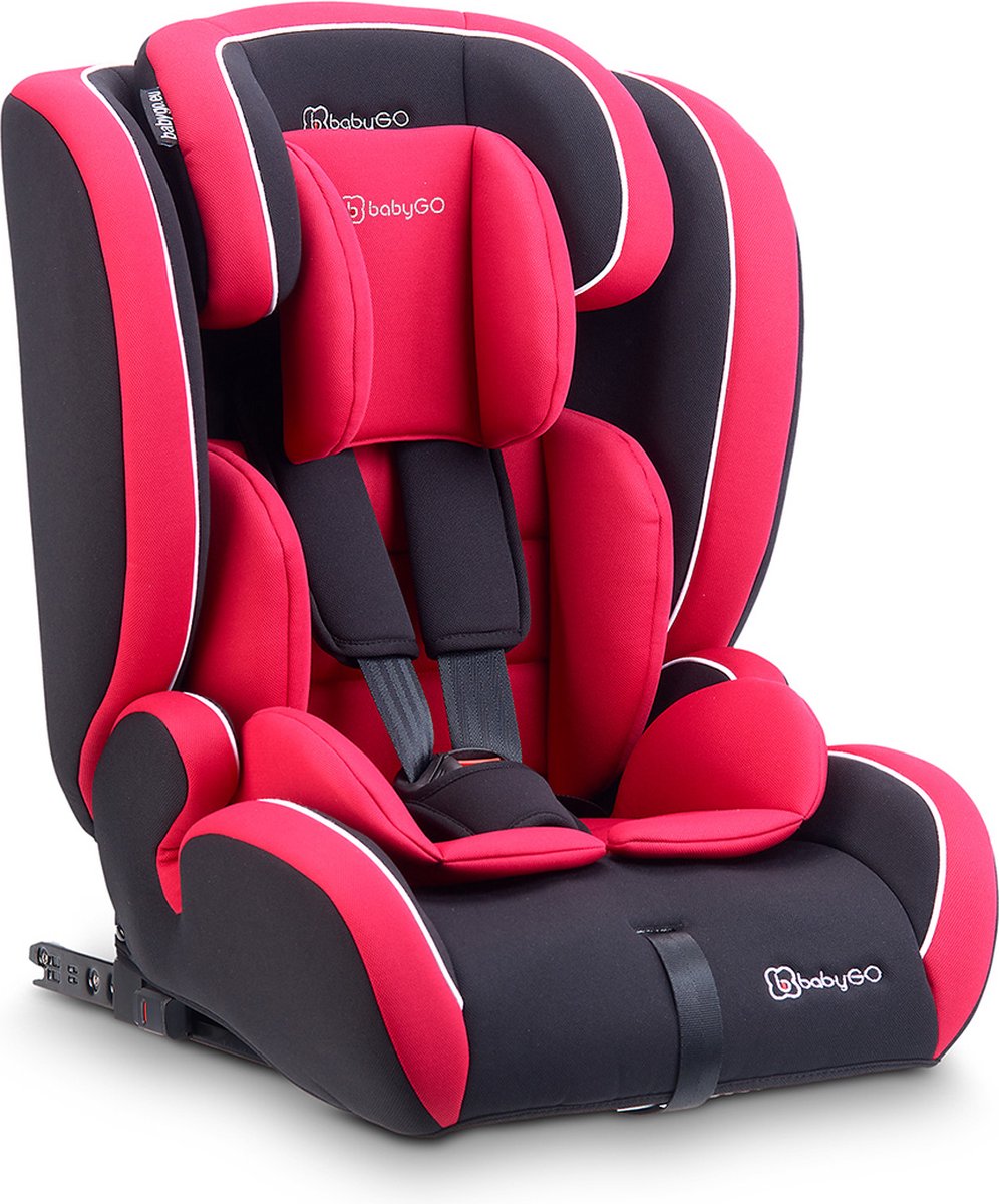 BabyGO autostoel FreeFix i-Size met isoFix Rood - voor kinderen van 76-150cm