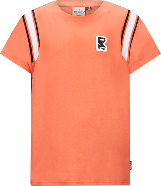 Retour jeans Rico Jongens T-shirt - orange coral - Maat 9/10