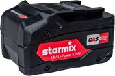 Starmix QUADRIX accupack, Li-Power 18V 5.2 Ah - 459745