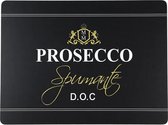 placemat wijn prosecco zwart 30x40cm (set van 4)