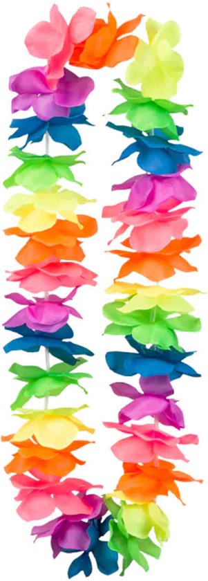 Ensemble d'habillage de party à thème hawaïen - Chapeau de paille Trilby - Mélange de couleurs de couronne florale - Toppers Tropical - pour adultes