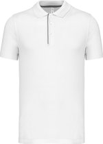 SportPolo Men 3XL Proact Col avec boutons Manches courtes White / Argent 95% Polyester, 5% Élasthanne