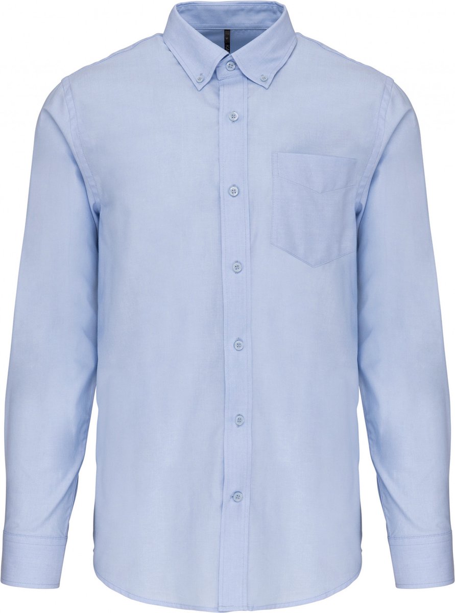 Kariban Heren Oxford overhemd lange mouwen K533 - Oxford Blue - 5XL