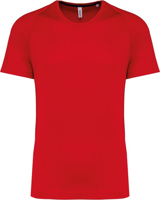 T-shirt de sport Homme L Proact Col rond Manche courte Rouge 100% Polyester