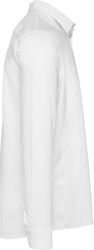 Overhemd Heren S Kariban Lange mouw White 70% Katoen, 30% Polyester
