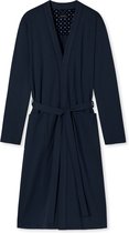SCHIESSER Essentials badjas - heren badjas fine interlock donkerblauw - Maat: XL