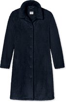 SCHIESSER Essentials badjas - dames kamerjas teddyfleece donkerblauw - Maat: XL