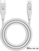 Qware - USB C to Lightning - Kabel - Cable - Fast charge - Snel laden - 1 meter - Siliconen - Knoop vrij - Extra flexibel - Wit