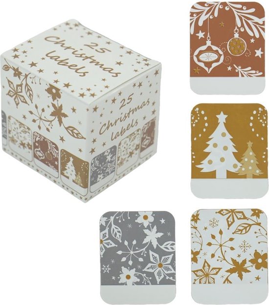 Kerst naamstickers - diverse varianten - set van 50