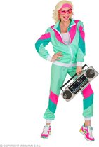 Widmann - Jaren 80 & 90 Kostuum - Uit Je Dak Met Een Fout Retro Trainingspak Groen Kostuum - Groen, Roze - XL - Carnavalskleding - Verkleedkleding