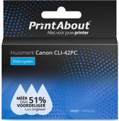 PrintAbout huismerk Inktcartridge CLI-42PC Foto-cyaan geschikt voor Canon