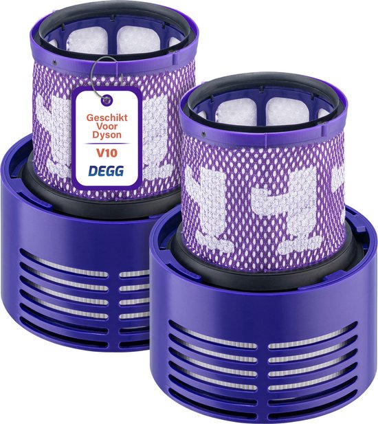 Foto: Degg hepa filter geschikt voor dyson v10 wasbaar vervangt dyson v10 filter onderdelen duurzaam premium kwaliteit 2 stuk s controleer uw model 