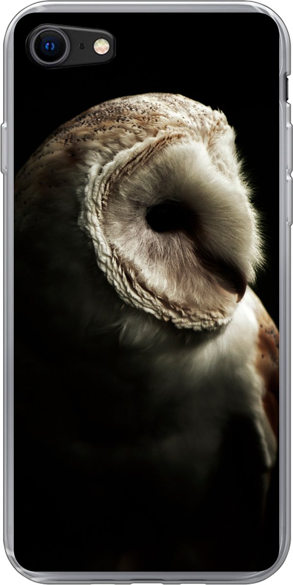 Telefoonhoesje Geschikt voor iPhone 7 hoesje - Uil - Vogel - Portret - Siliconen Telefoonhoesje Telefoonhoesje
