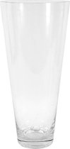 Vaas kegel met gat transparant 35 cm - Transparante bloemenvaas voor droogbloemen - Hooge 35 cm