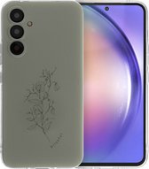 Étui iMoshion adapté à l'étui en Siliconen Samsung Galaxy A54 (5G) - Étui iMoshion Design - Multicolore / Vert floral