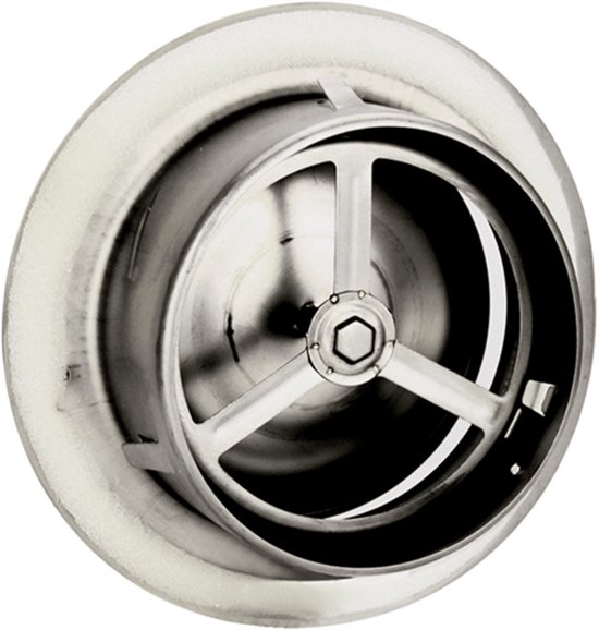 Soupape de ventilation soufflage/évacuation DEC inox avec ressorts de serrage Ø 100 mm - DVI100