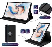 HiCHiCO Tablethoes voor SAMSUNG Galaxy Tab A8 2021 Hoesje Met 360° Draaibare Standenen Zwart en Stylus pen