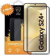 2-Pack Samsung Galaxy S24 Plus (S24+) Screenprotectors - MobyDefend Screensavers Met Zwarte Randen - Gehard Glas - Glasplaatjes Geschikt Voor Samsung Galaxy S24 Plus (S24+)