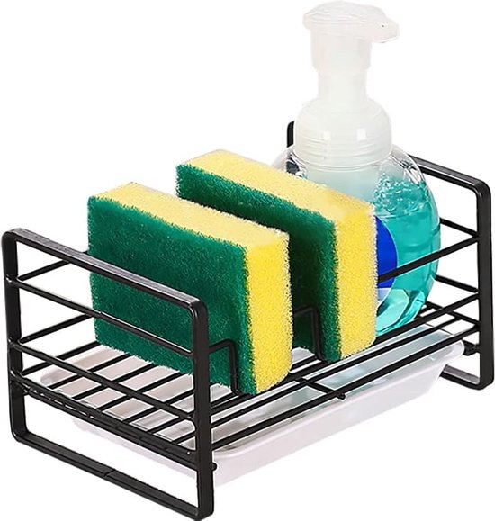 iDesign Gootsteensponshouder, gemaakt van roestvrij gecoat metaal met sterke zuignappen, keukenzeephouder, koper iDesign Gootsteensponshouder, gemaakt van roestvrij gecoat metaal met sterke zuignappen, keukenzeephouder, koper