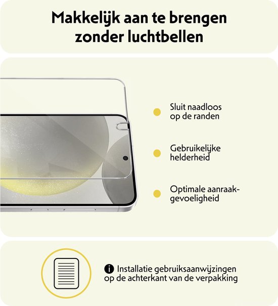 Coque adaptée pour Samsung S24 Coque en Siliconen avec film protecteur d'écran – Coque adaptée pour Samsung Galaxy S24 Coque en Siliconen – Zwart