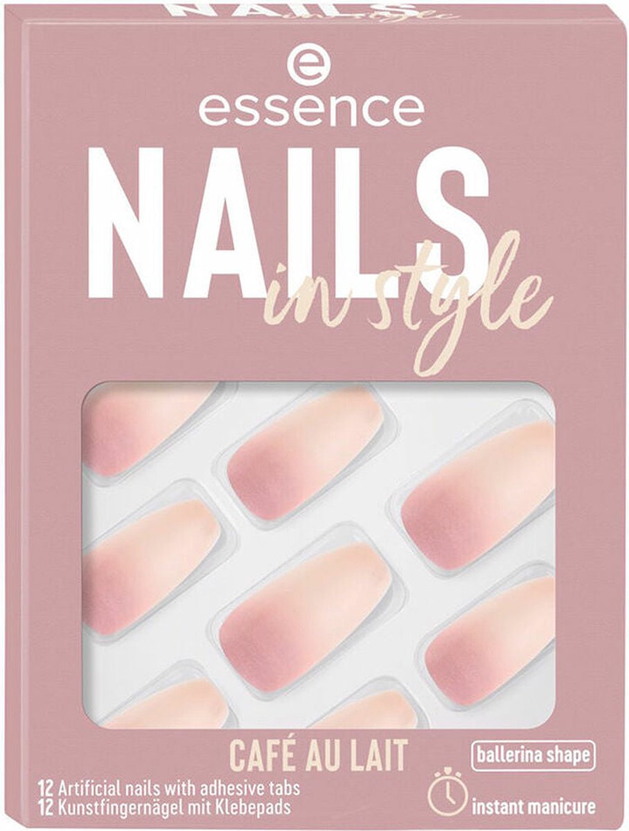 Kunstnagels Essence Nails In Style Zelfklevend Herbruikbaar Nº 16 Café au lait (12 Stuks)