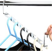 H&S Meervoudige kleerhanger van metaal, ruimtebesparend, 6-in-1 broekhanger & broekrek, duurzaam, antislip, meervoudig broekophanging en overhemden, kleerhanger voor kledingkast