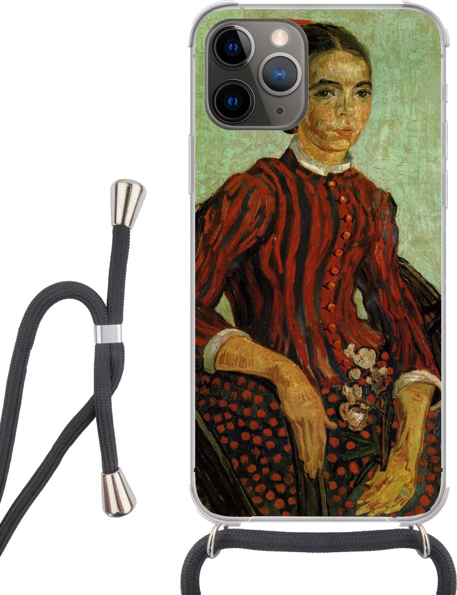 Telefoonhoesje Geschikt voor iPhone 11 Pro - La Mousmé - Vincent van Gogh - Siliconen - Crossbody - Backcover met Koord - Telefoonhoesje met koord - Hoesje met touw Telefoonhoesje