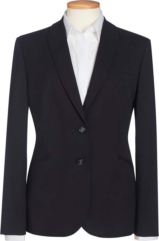 Jas Dames 46 EU (18 UK) Brook Taverner Lange mouw Black 64% Polyester, 34% Viscose, 2% Elasthan