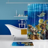 Casabueno Aquarium - Douchegordijn 180x200 cm- Badkamer Gordijn - Shower Curtain - Waterdicht - Sneldrogend en Anti Schimmel -Wasbaar en Duurzaam