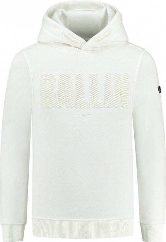 Ballin Amsterdam - Jongens Slim fit Sweaters Hoodie LS - Off White - Maat 16