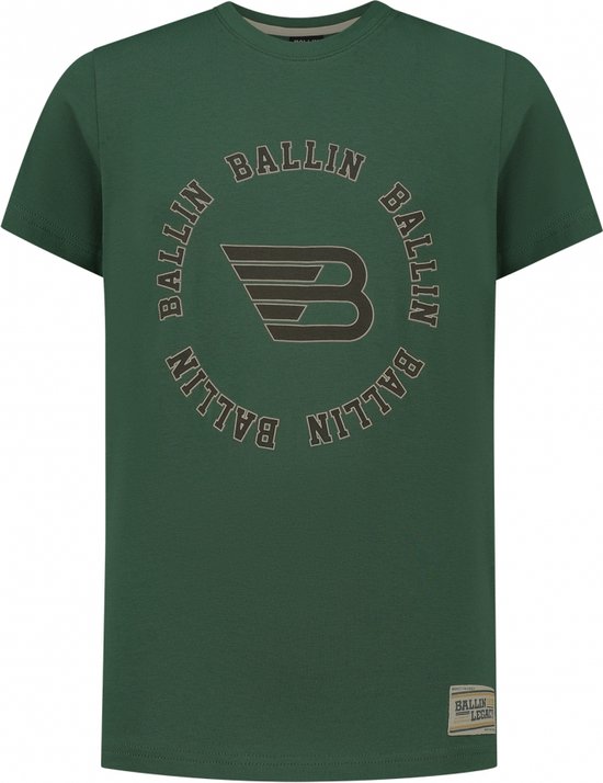 Ballin Amsterdam T-shirt 23037103 Jongens T-shirt - Forest Green - Maat 176