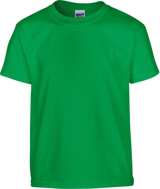 T-shirt Kind 5/6 years (S) Gildan Ronde hals Korte mouw Irish Green 100% Katoen