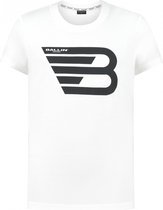 Ballin Amsterdam - Jongens Slim fit T-shirts Crewneck SS - Off White - Maat 10